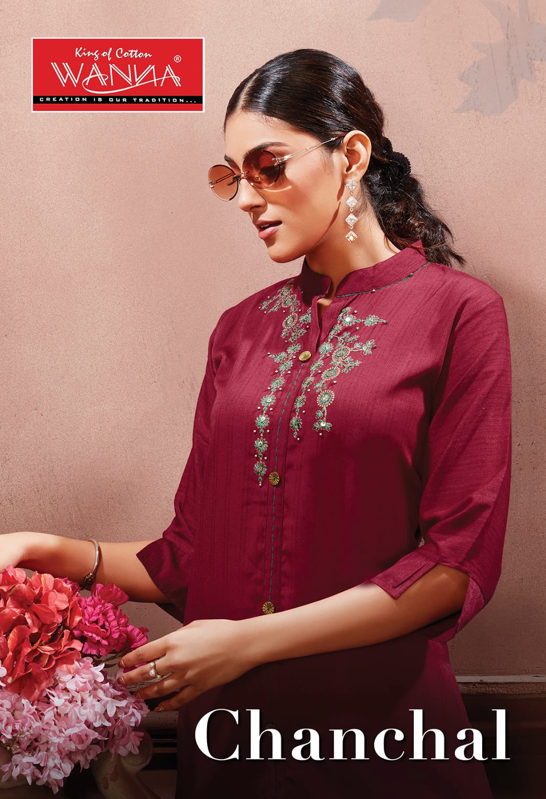 Wanna Chanchal Fancy Festive Wear Rayon Kurti With Plazzo Collection