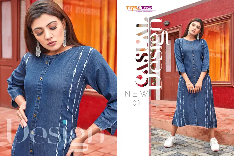 Tips Tops Denimos 3 Denim Ethnic Wear Designer Kurti Collection 