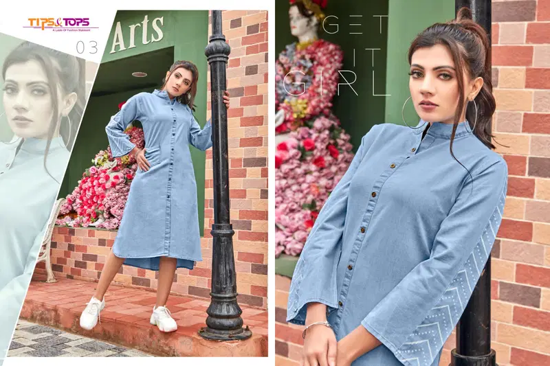 Tips Tops Denimos 3 Denim Ethnic Wear Designer Kurti Collection 