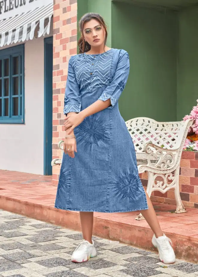 Tips Tops Denimos 3 Denim Ethnic Wear Designer Kurti Collection 