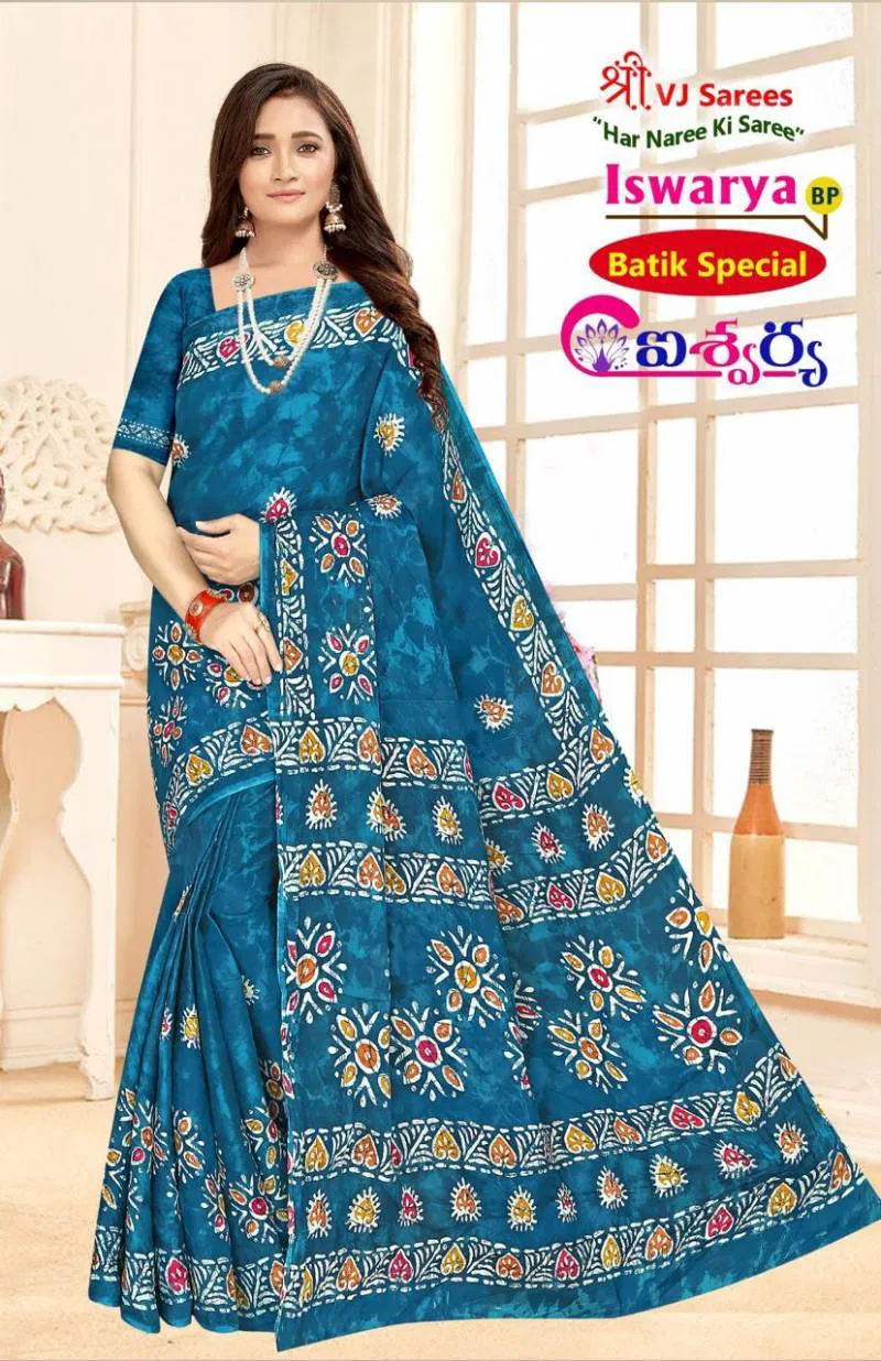 Iswarya Batik Speical Vol 01 By Vj Cotton Printed Saree Wholesale Market In Surat With Price