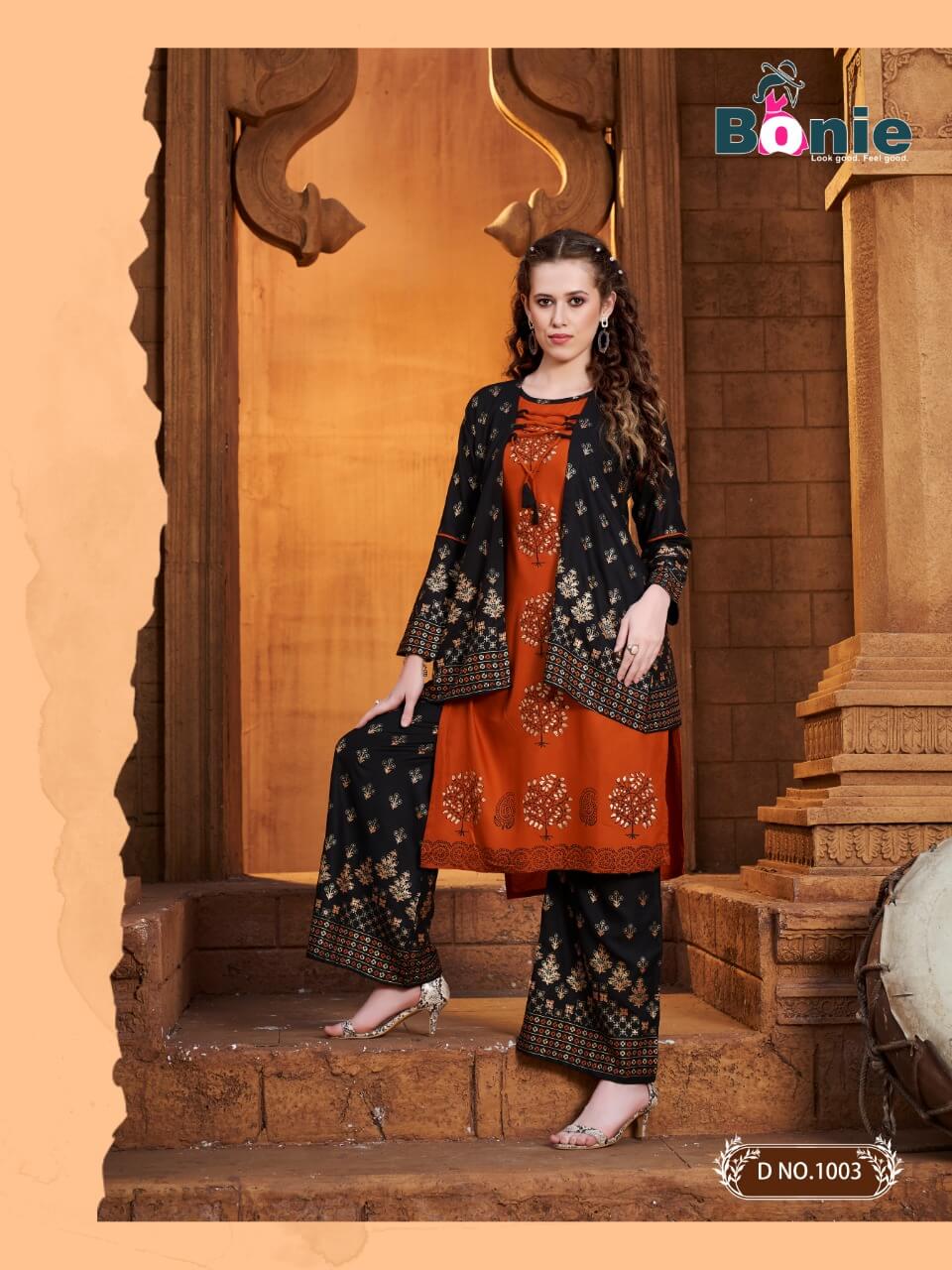 Bonie Mirror 3 Stylish Party Wear Rayon Kurti With Bottom Collection