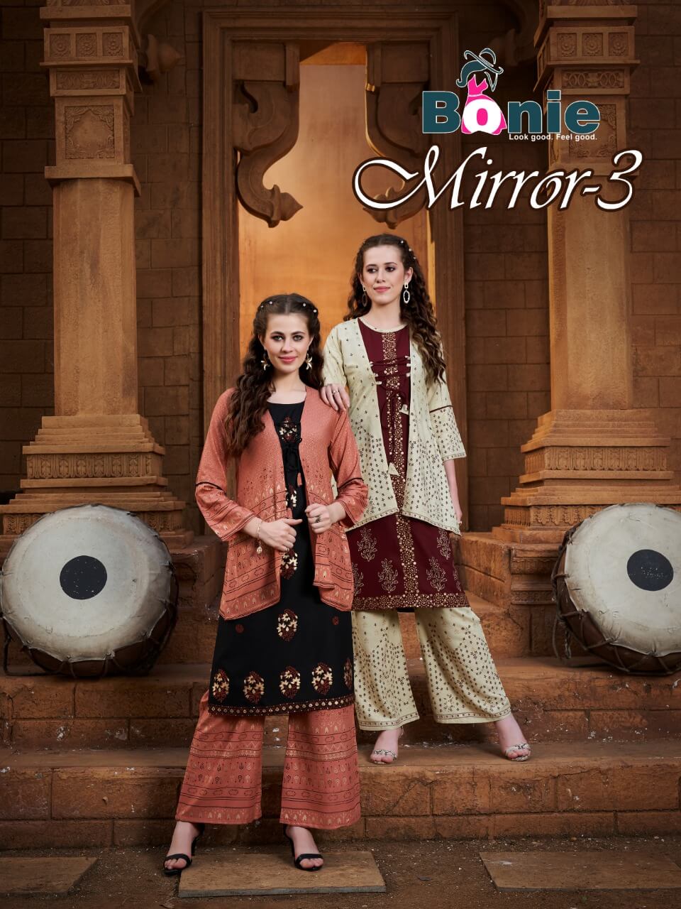 Bonie Mirror 3 Stylish Party Wear Rayon Kurti With Bottom Collection