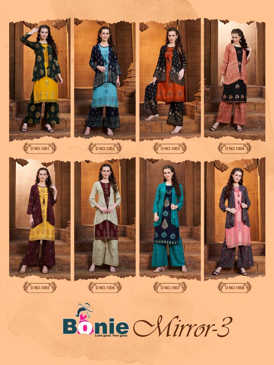 Bonie Mirror 3 Stylish Party Wear Rayon Kurti With Bottom Collection