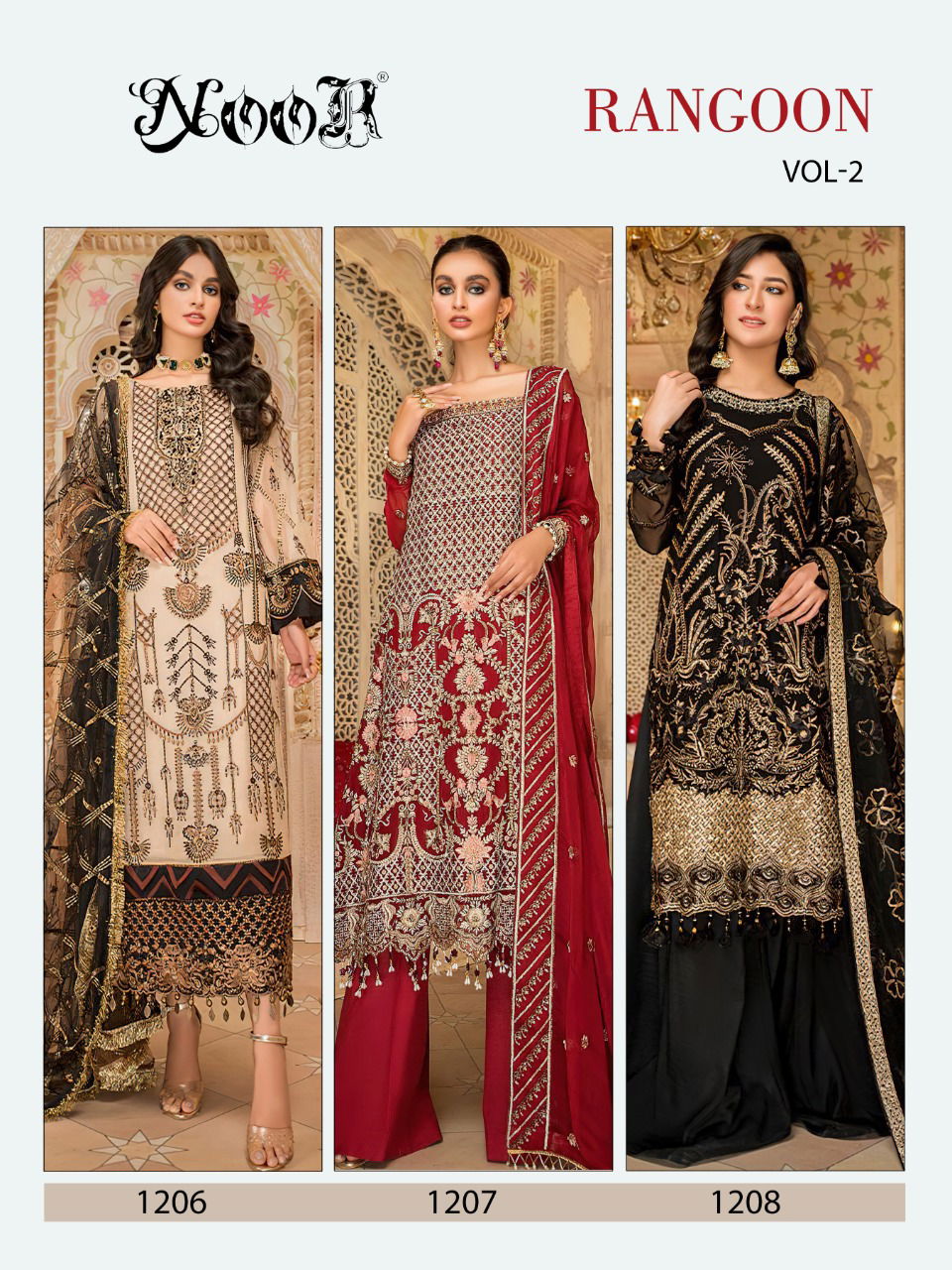 Noor Rangoon 2 Heavy Fancy Georgette Festive Wear Pakistani Salwar Kameez