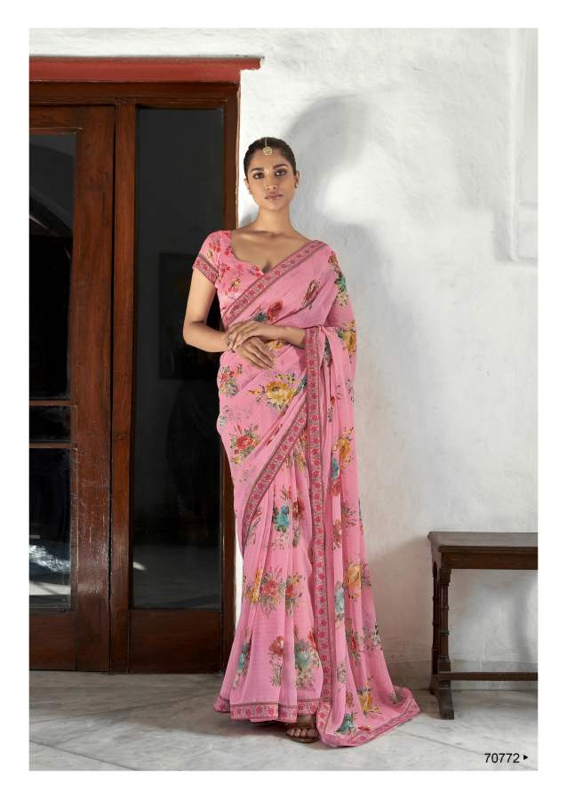 Shangrila Kaalini Fancy Ethnic Wear Georgette Printed Saree Collection