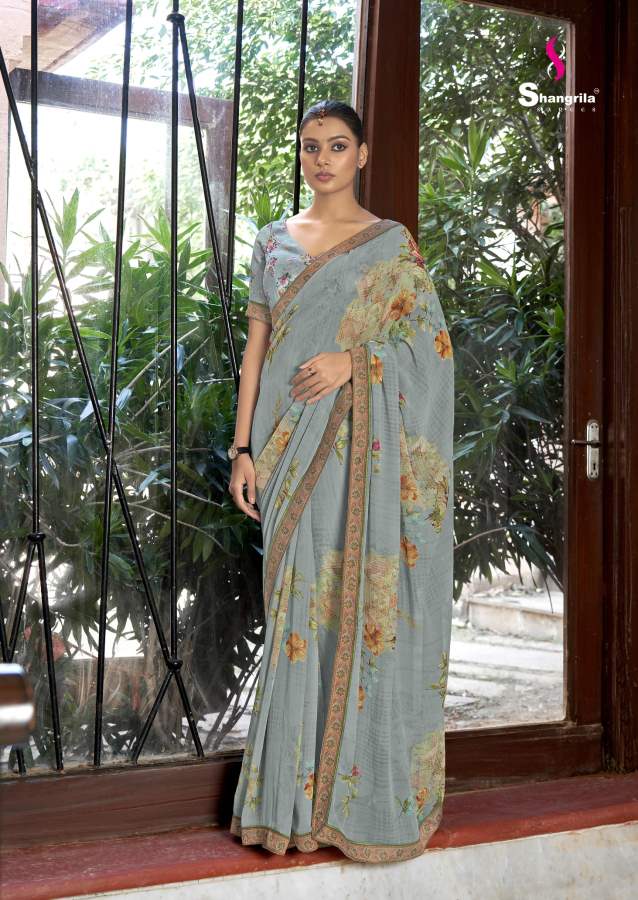 Shangrila Kaalini Fancy Ethnic Wear Georgette Printed Saree Collection