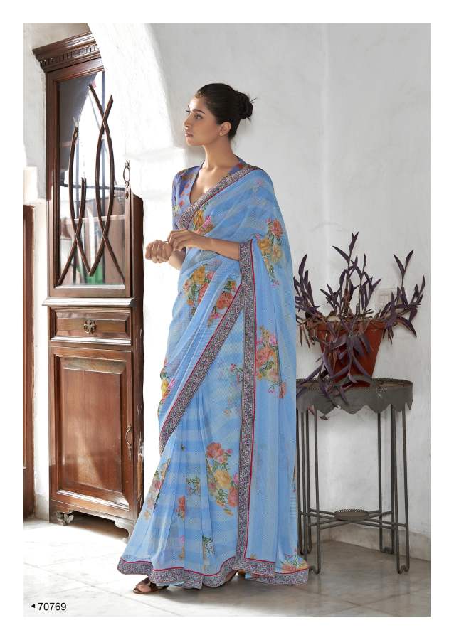 Shangrila Kaalini Fancy Ethnic Wear Georgette Printed Saree Collection