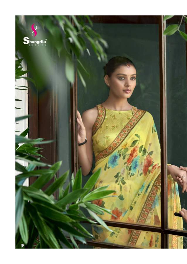 Shangrila Kaalini Fancy Ethnic Wear Georgette Printed Saree Collection
