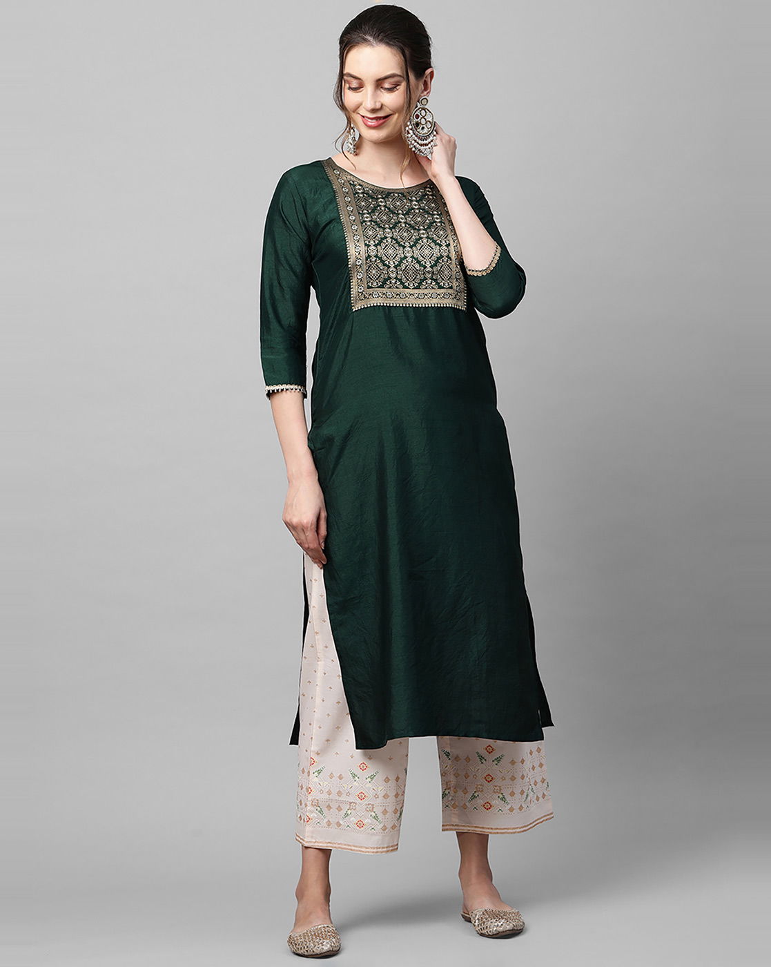 Indo Era Yoke 40 Fancy Ethnic Wear Polyester Printed Designer Kurti Collection