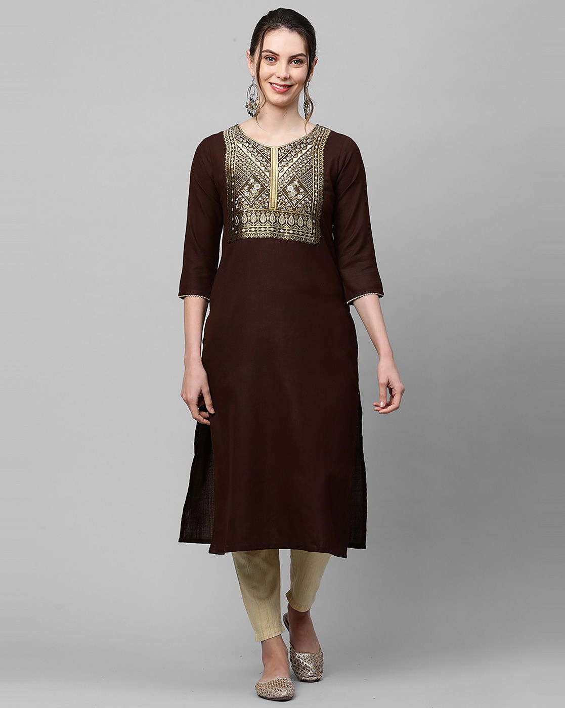 Indo Era Yoke 40 Fancy Ethnic Wear Polyester Printed Designer Kurti Collection