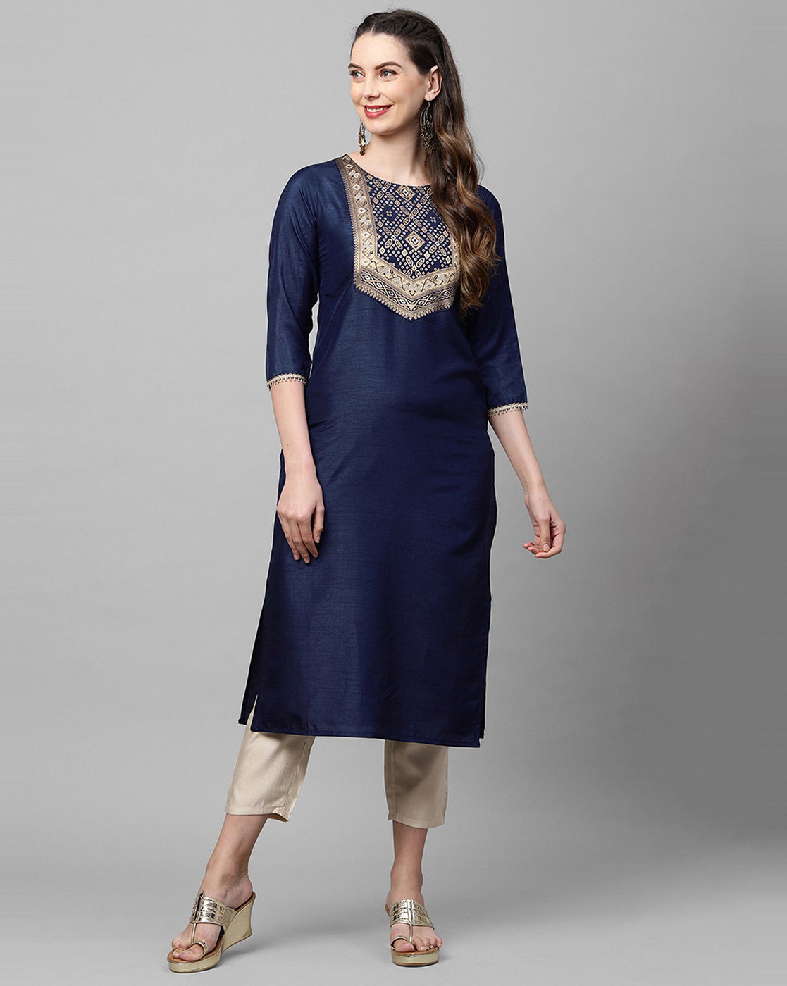 Indo Era Yoke 41 Fancy Party Wear Polyester Designer Kurti Collection