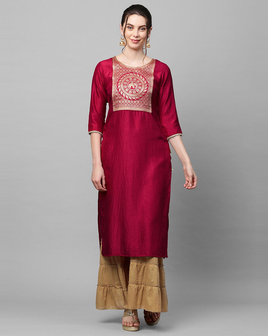 Indo Era Yoke 41 Fancy Party Wear Polyester Designer Kurti Collection
