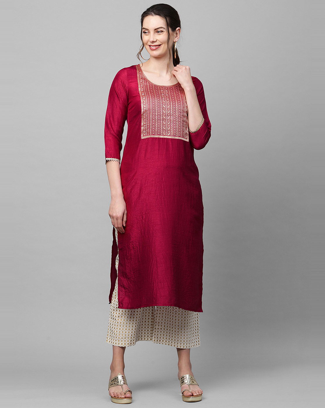 Indo Era Yoke 41 Fancy Party Wear Polyester Designer Kurti Collection