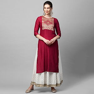 Indo Era Yoke 42 Fancy Party Wear Polyester Printed Designer Kurti Collection