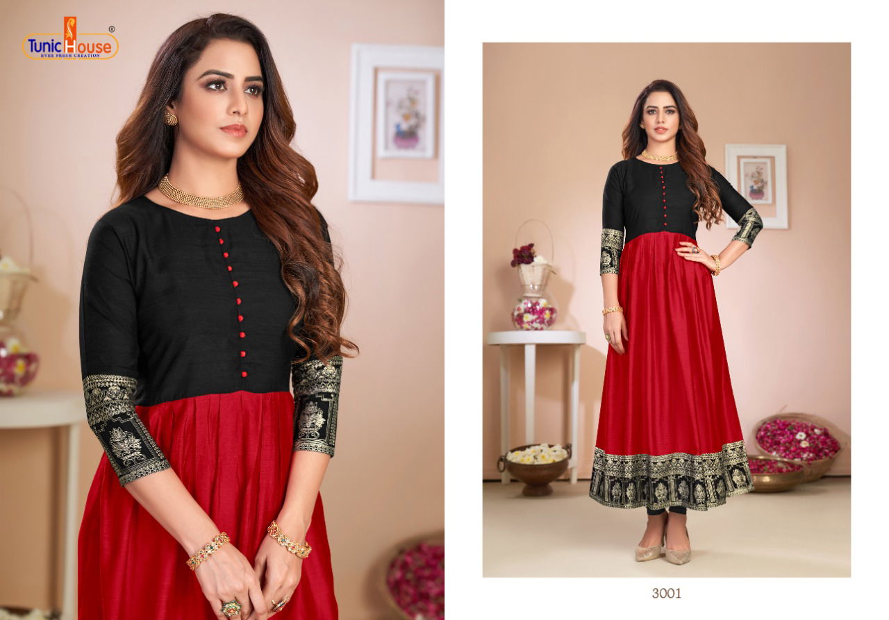 Tunic House Natraj Latest Ethnic Wear Silk fancy Anarkali Kurti Collection