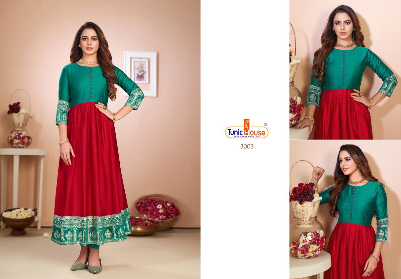 Tunic House Natraj Latest Ethnic Wear Silk fancy Anarkali Kurti Collection