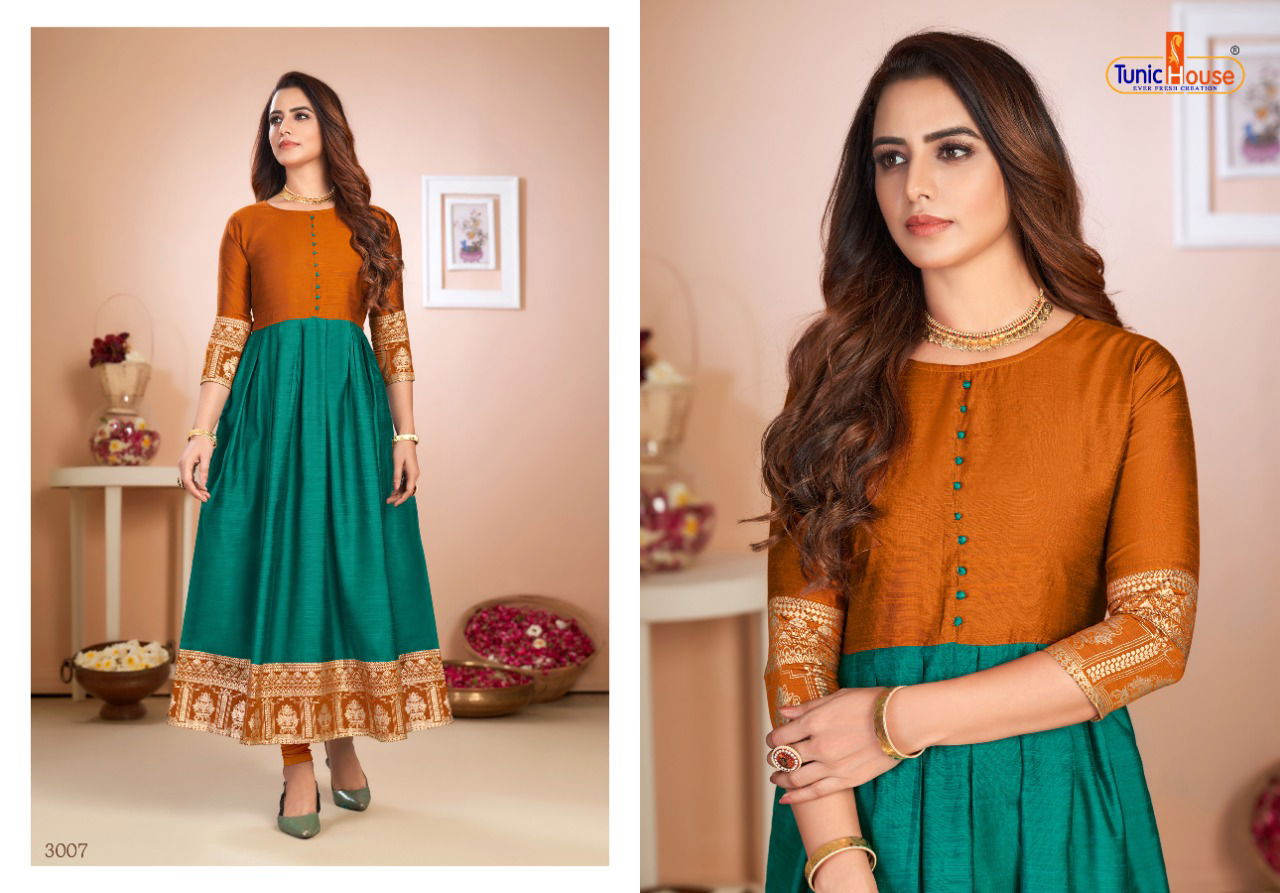 Tunic House Natraj Latest Ethnic Wear Silk fancy Anarkali Kurti Collection