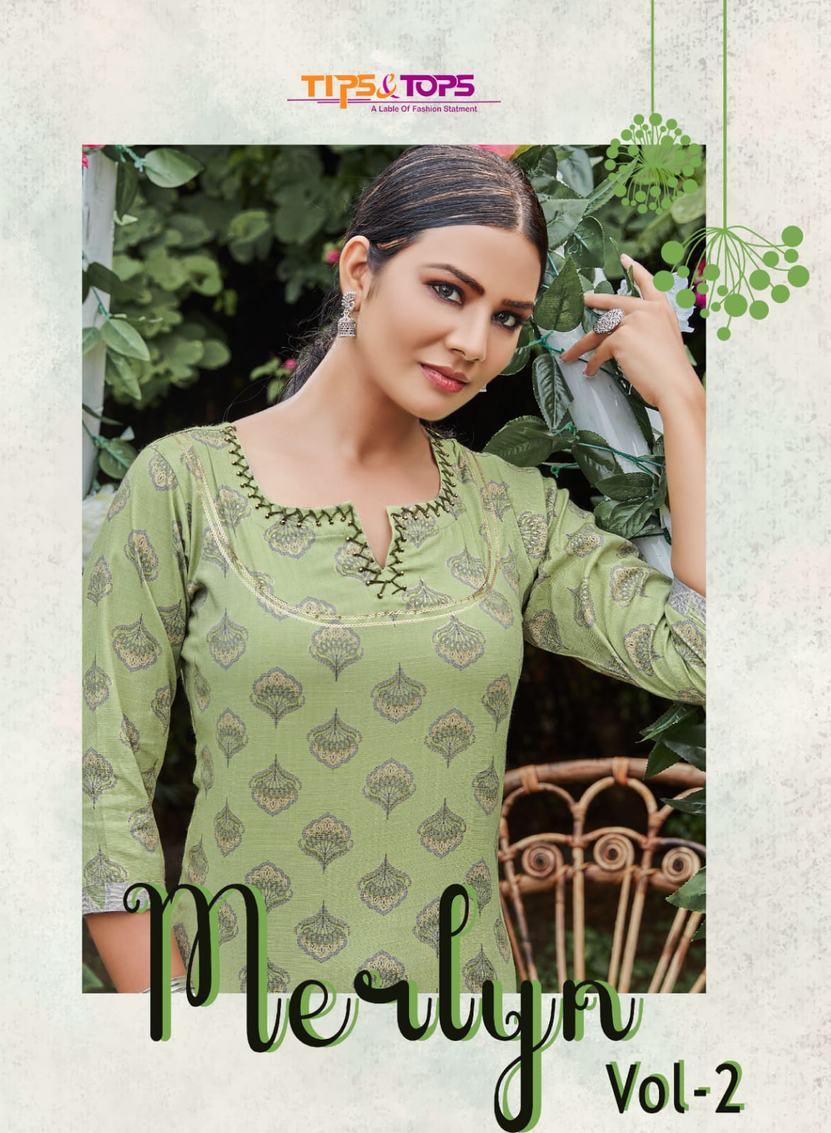 Tips Tops Merlyn 2 Fancy Ethnic Wear Heavy Rayon Kurti With Bottom Collection