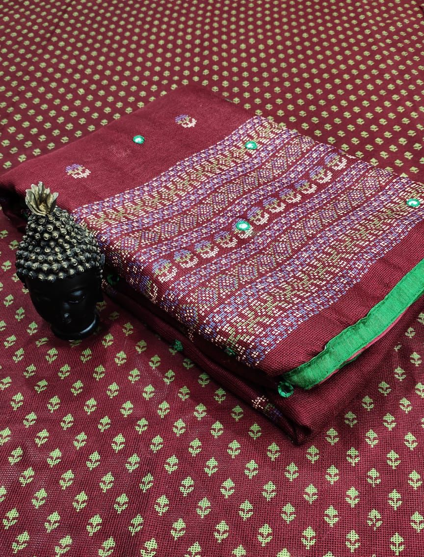 Mihira 2 Fancy Ethnic Wear Linen Jute Silk Latest Saree Collection