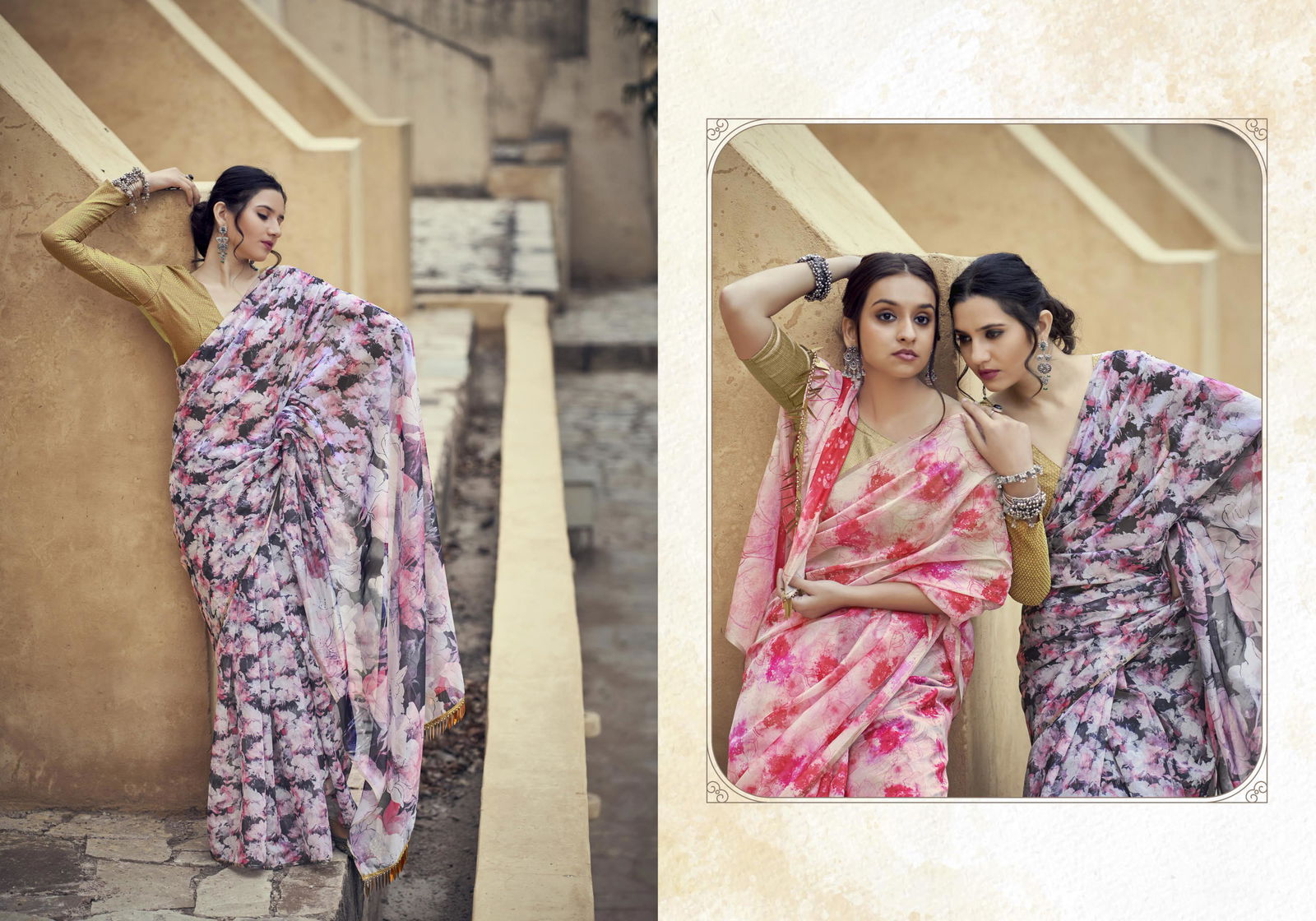 Ynf Virasart Latest Festive Wear Fancy Organza Printed Saree Collection