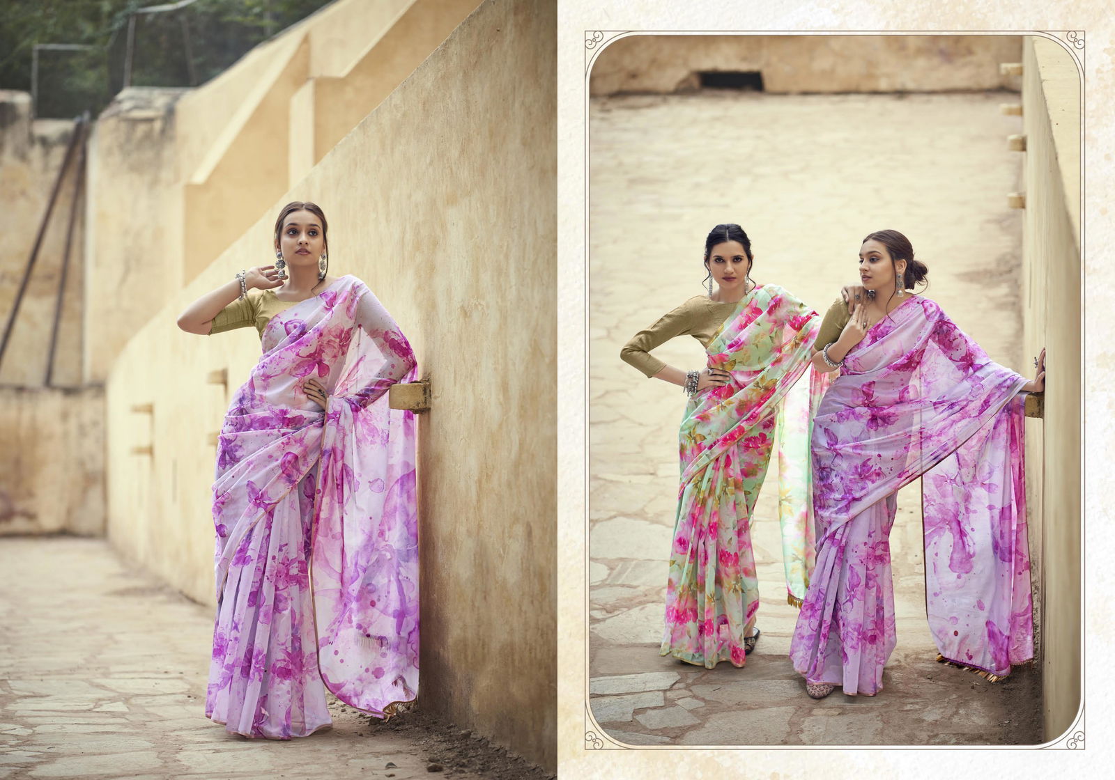 Ynf Virasart Latest Festive Wear Fancy Organza Printed Saree Collection