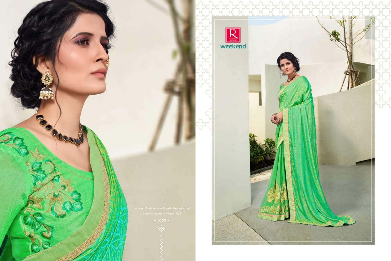 Ranjna Weekend Exclusive Designer Festive Wear Saree Collection 