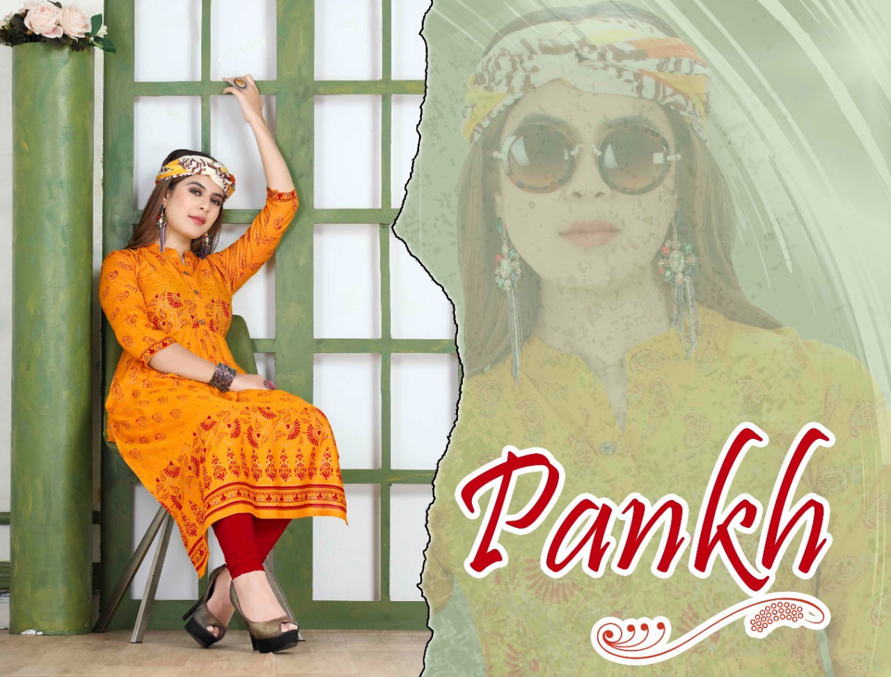 Beauty Queen Pankh Fancy Ethnic Wear Rayon Printed Designer Kurti Collection