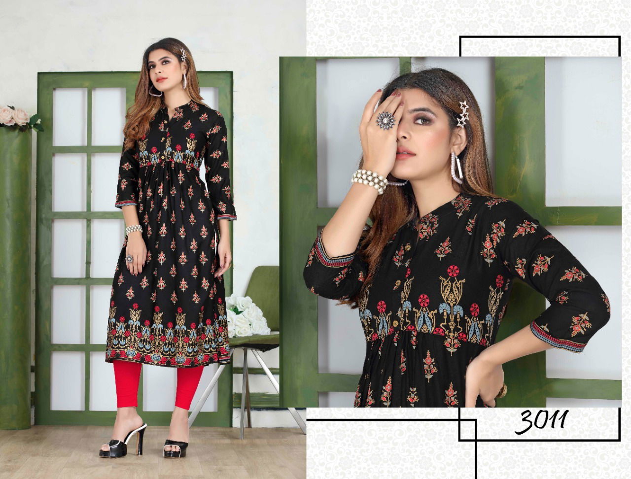 Beauty Queen Pankh Fancy Ethnic Wear Rayon Printed Designer Kurti Collection