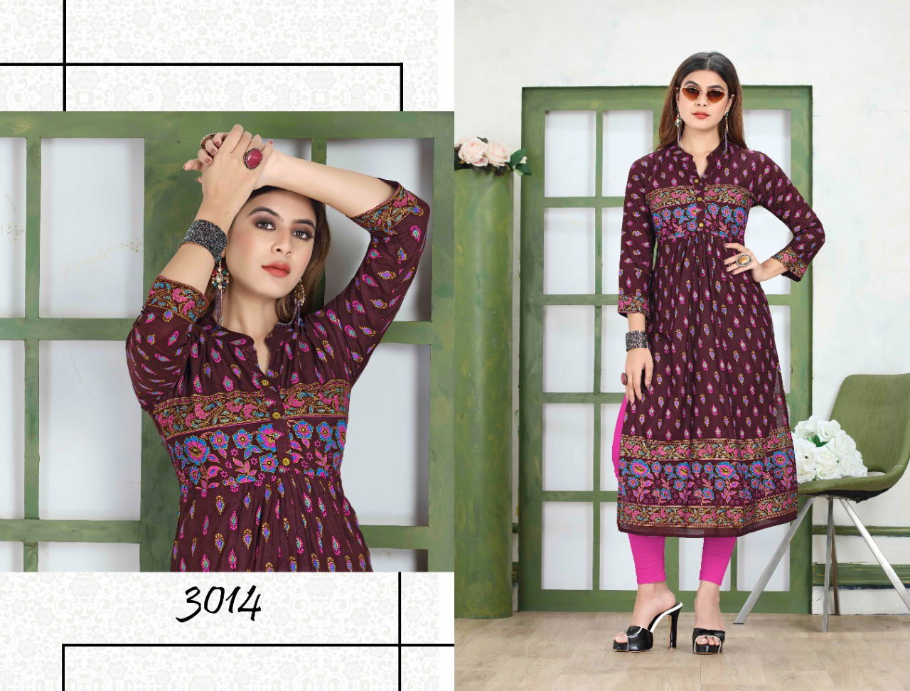 Beauty Queen Pankh Fancy Ethnic Wear Rayon Printed Designer Kurti Collection
