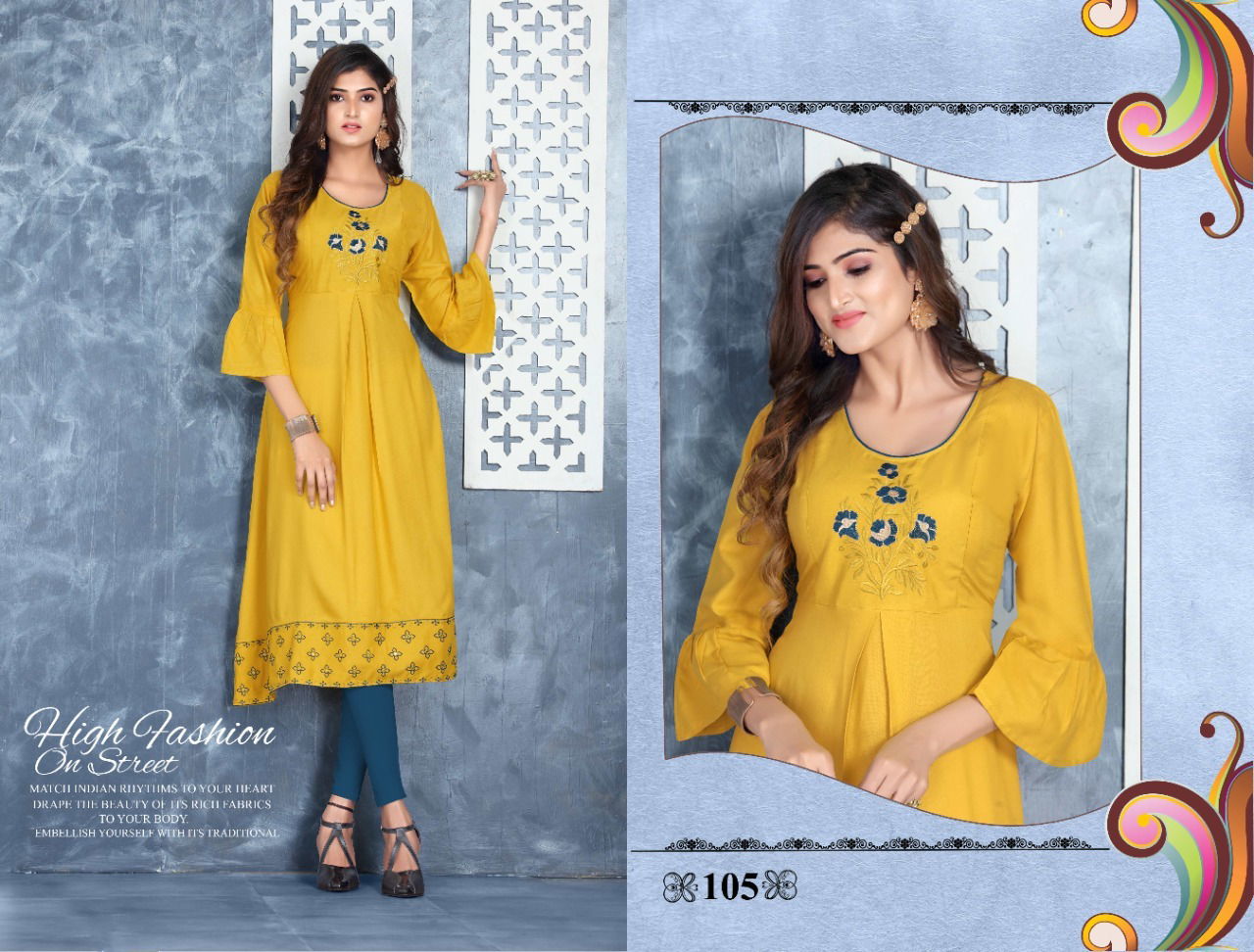 Beauty Queen Ever Green Fancy Ethnic Wear Rayon Designer Kurti Collection