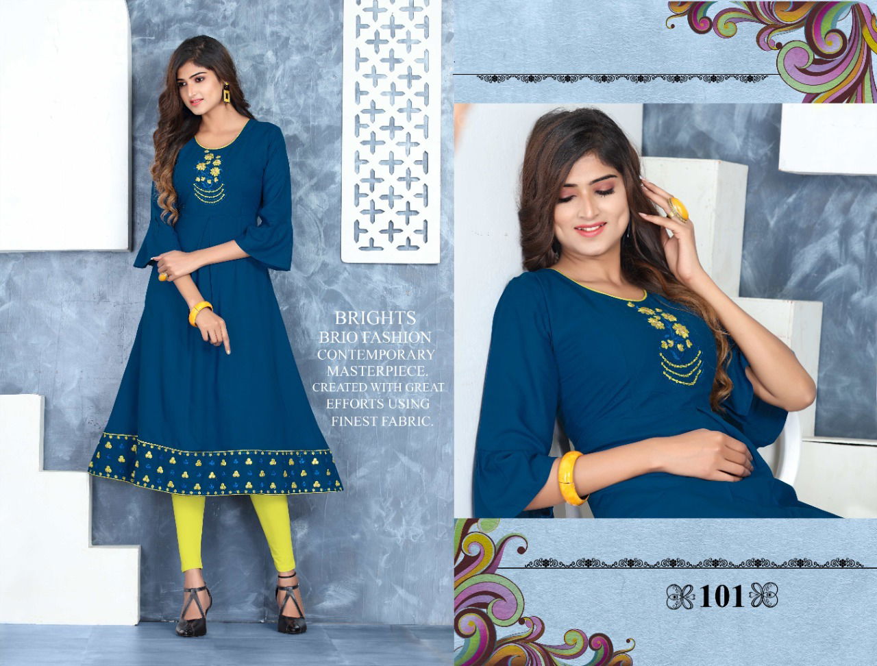 Beauty Queen Ever Green Fancy Ethnic Wear Rayon Designer Kurti Collection