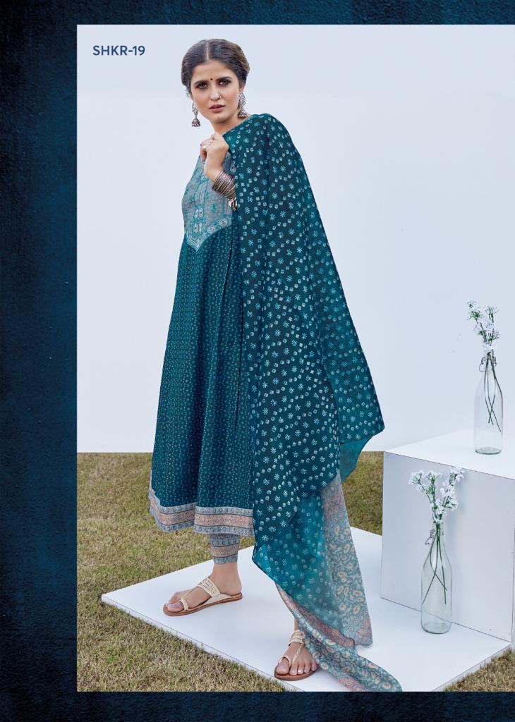 Shichi Kora Exclusive Festive Wear Heavy Muslin Kurti With Pant And Dupatta Readymade Collection
