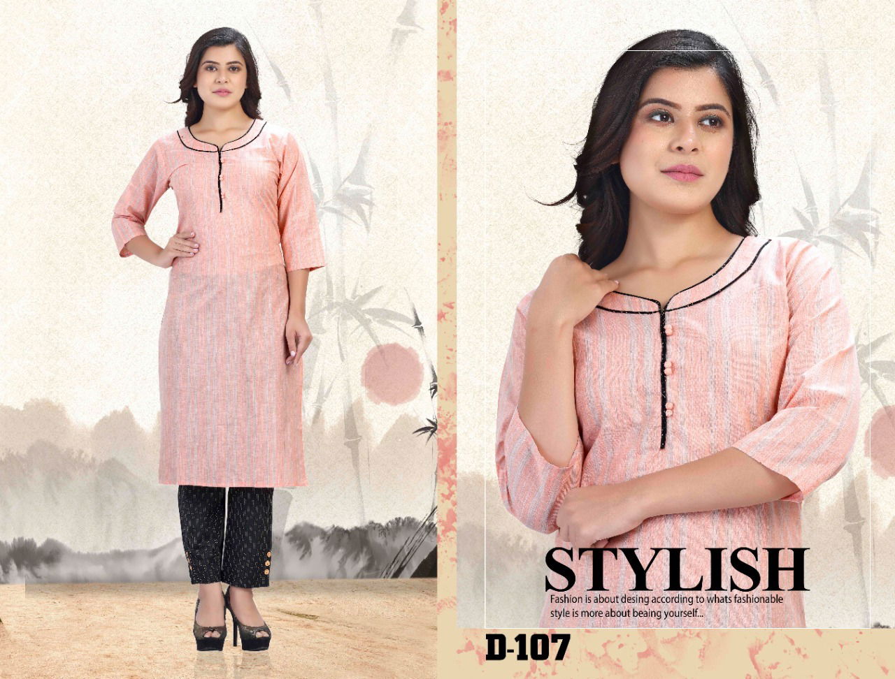 Beauty Queen Jacqueline Casual Daily Wear Cotton Printed Kurti With Bottom Collection