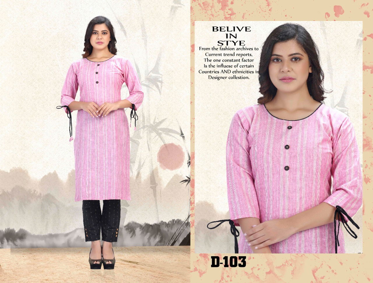 Beauty Queen Jacqueline Casual Daily Wear Cotton Printed Kurti With Bottom Collection