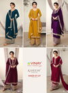 Vinay Kaseesh Shaheen Hit List Fancy Festive Wear Silk Embroidery Salwar Kameez Collection