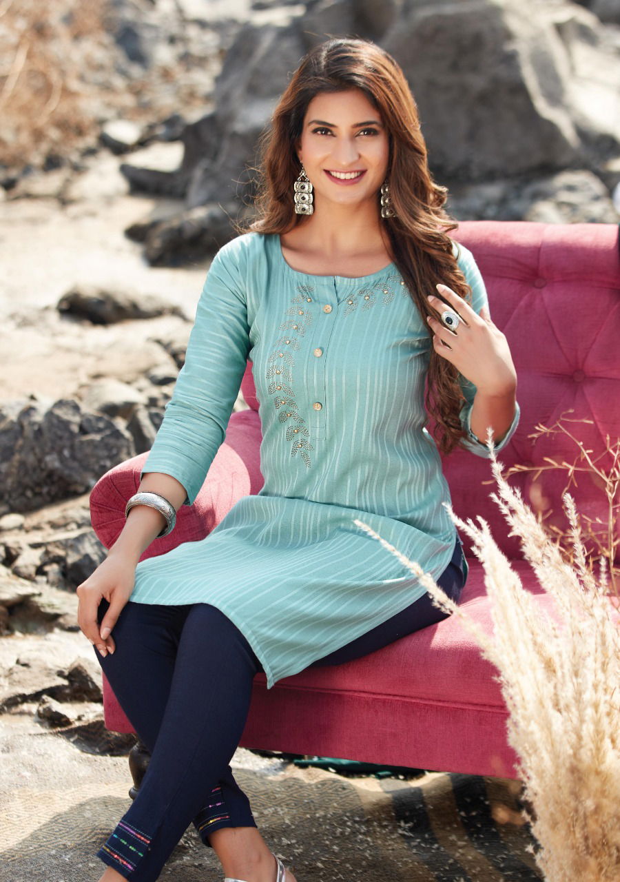 Wanna Maggie 2 Exclusive Fancy Party Wear Rayon Kurti With Bottom Collection