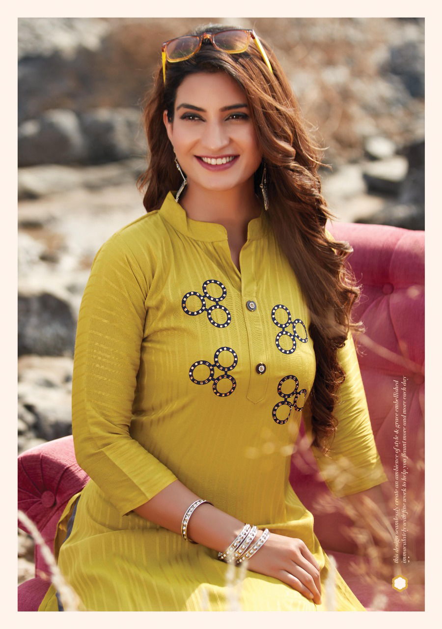 Wanna Maggie 2 Exclusive Fancy Party Wear Rayon Kurti With Bottom Collection