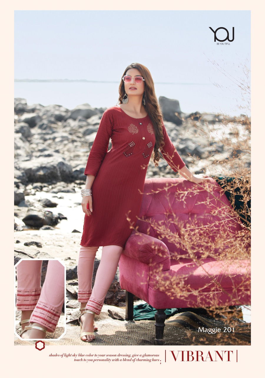 Wanna Maggie 2 Exclusive Fancy Party Wear Rayon Kurti With Bottom Collection