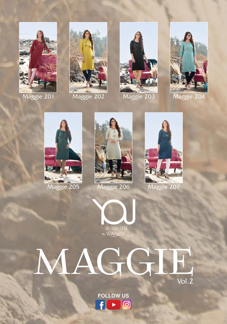 Wanna Maggie 2 Exclusive Fancy Party Wear Rayon Kurti With Bottom Collection