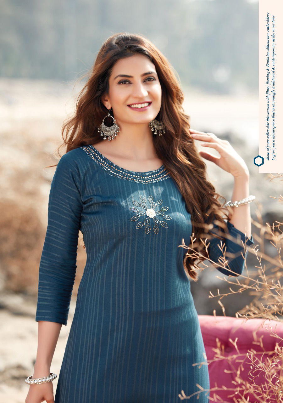 Wanna Maggie 2 Exclusive Fancy Party Wear Rayon Kurti With Bottom Collection