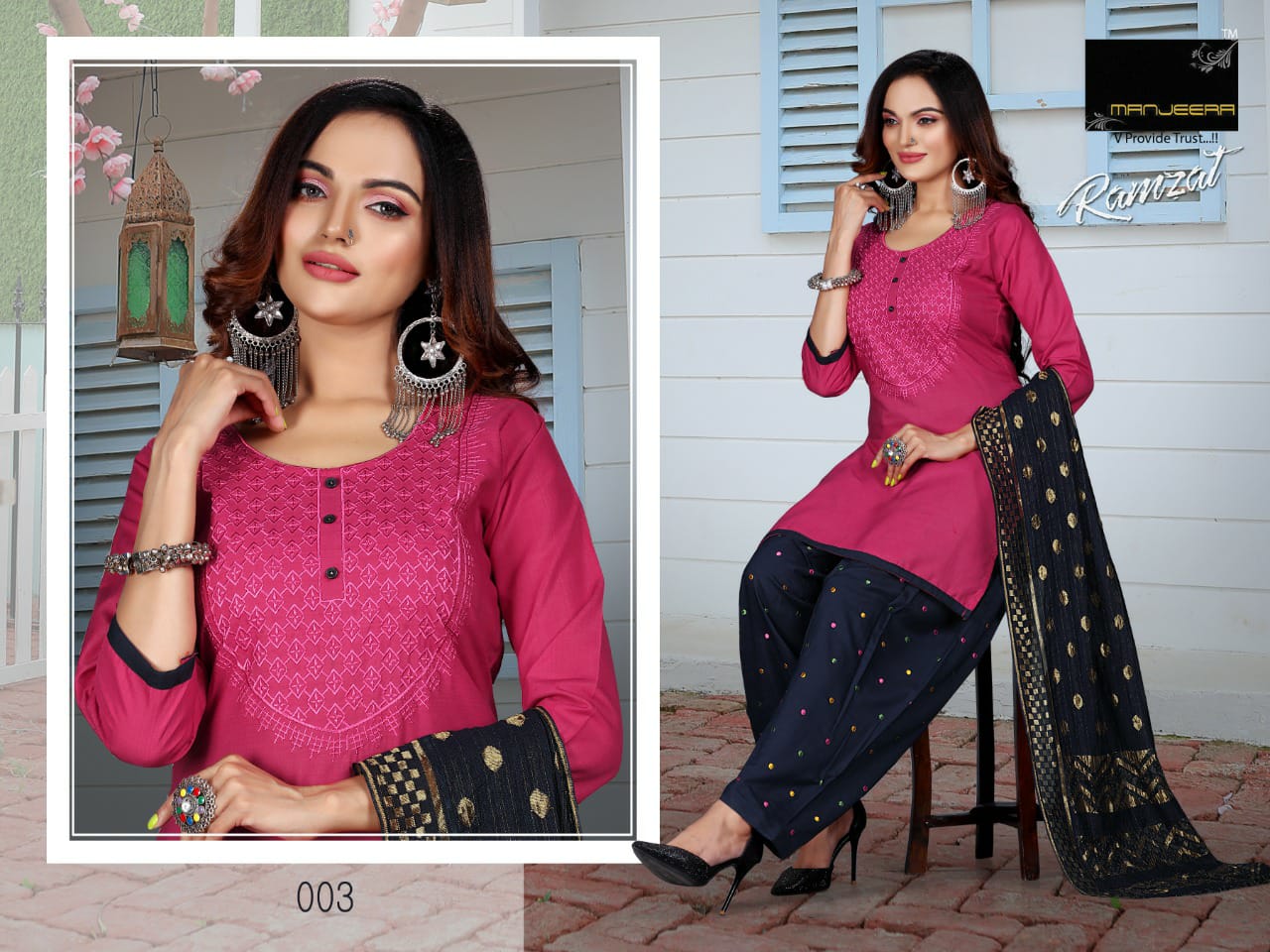 Manjeera Ramzat Latest Fancy Ethnic Wear Rayon Ready Made Collection