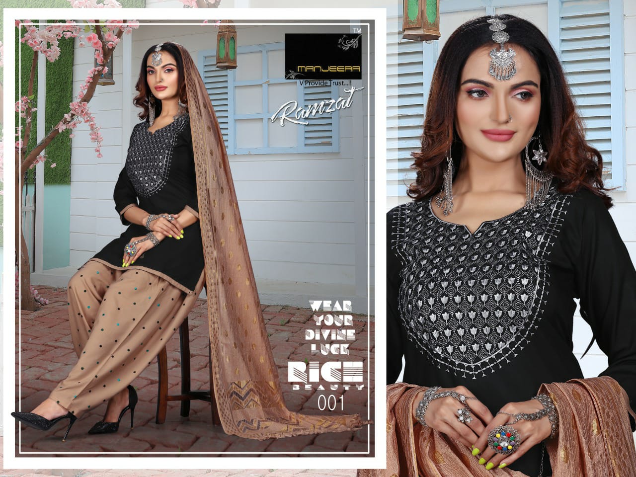 Manjeera Ramzat Latest Fancy Ethnic Wear Rayon Ready Made Collection