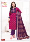 Gamthi Vol 10 By Aarvi Cotton Printed Kurti With Bottom Dupatta Exporters In India
