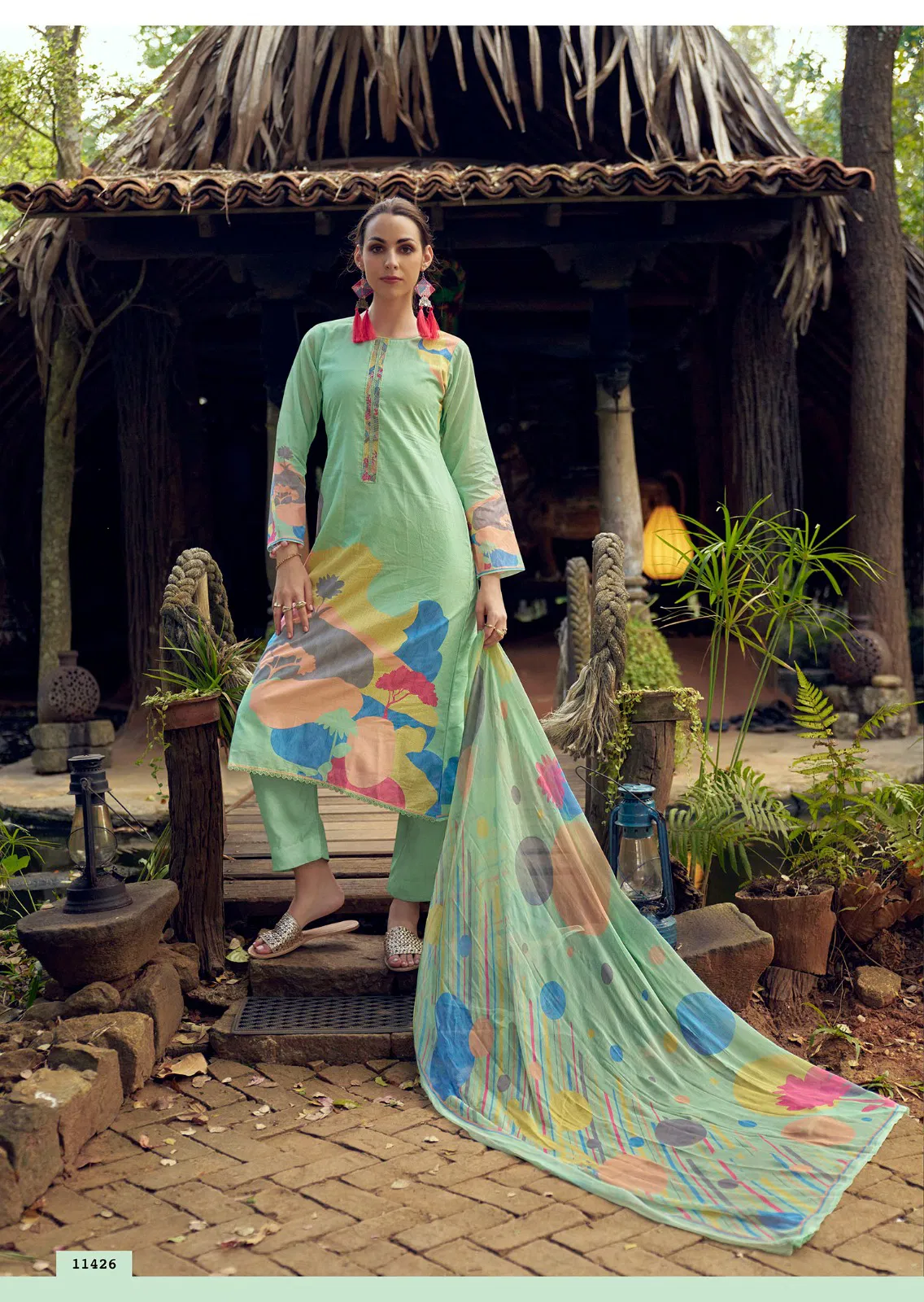 Nasrin By Sadhana Lawn Cotton Digital Printed Dress Material Exporters In India