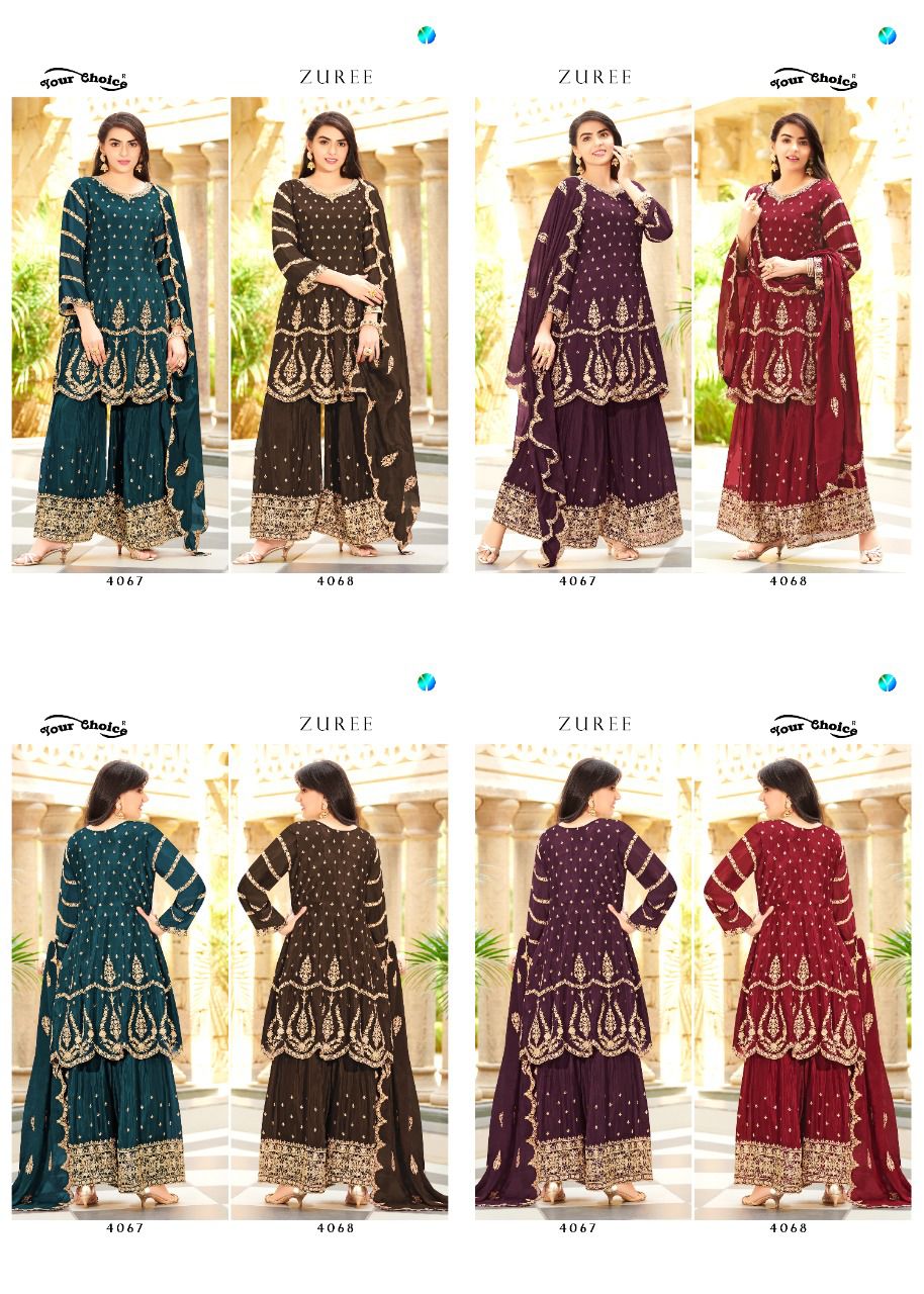 Your Choice Zuree Heavy Festive Wear Heavy Embroidery Designer Salwar Kameez Collection