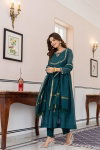Naisha K 136 Mal Chanderi Anarkali Kurti Bottom With Dupatta Exporters In India
