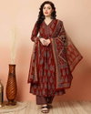 AV Viscose Printed Kurti With Bottom Dupatta Suppliers In India