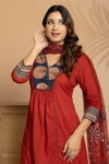 Naisha K 408 Cotton Stylish Casual Wear Kurti With Pant And Dupatta Exporters In India