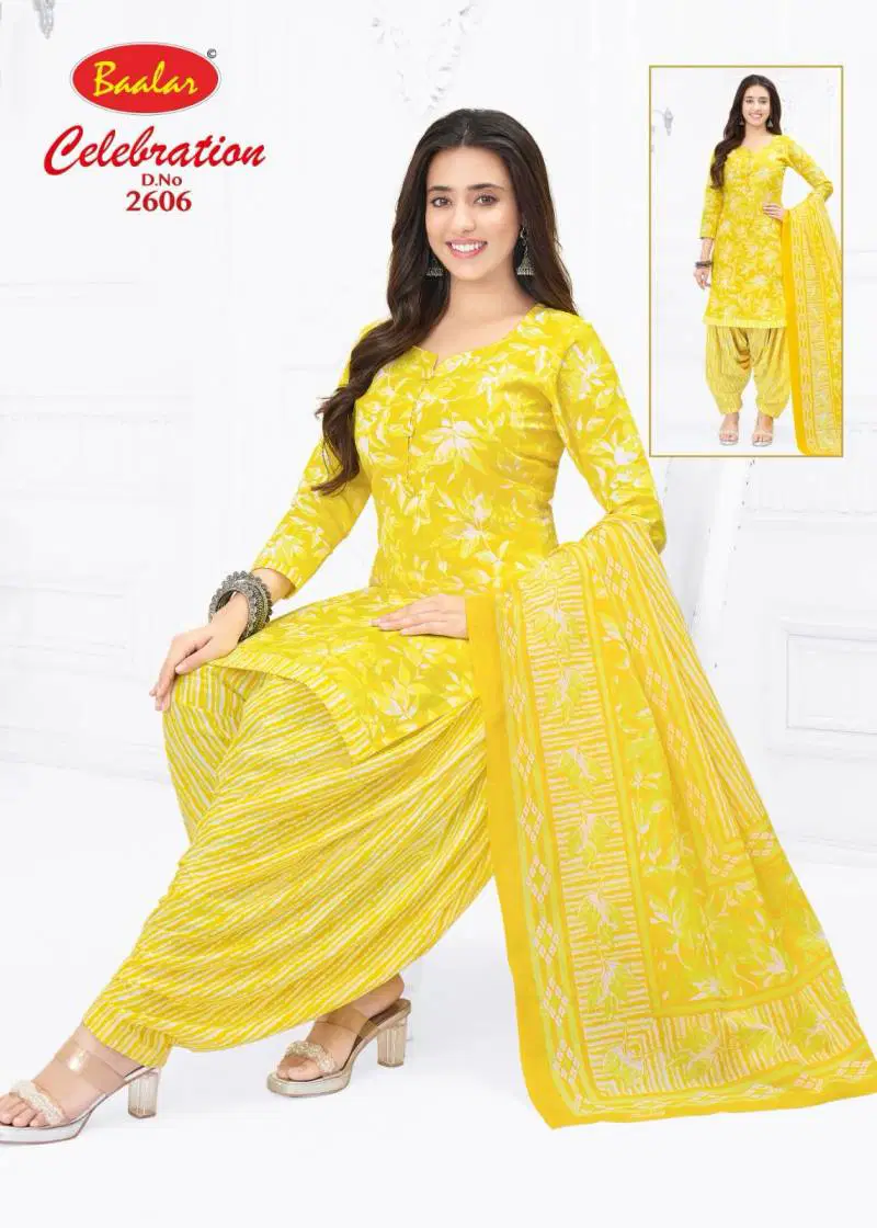 Baalar Celebration Vol 26 Fancy Cotton Printed Dress Material Wholesale Online